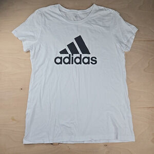 Adidas Golf Short Sleeve T-Shirt Men’s White Black Logo Tee Size XL